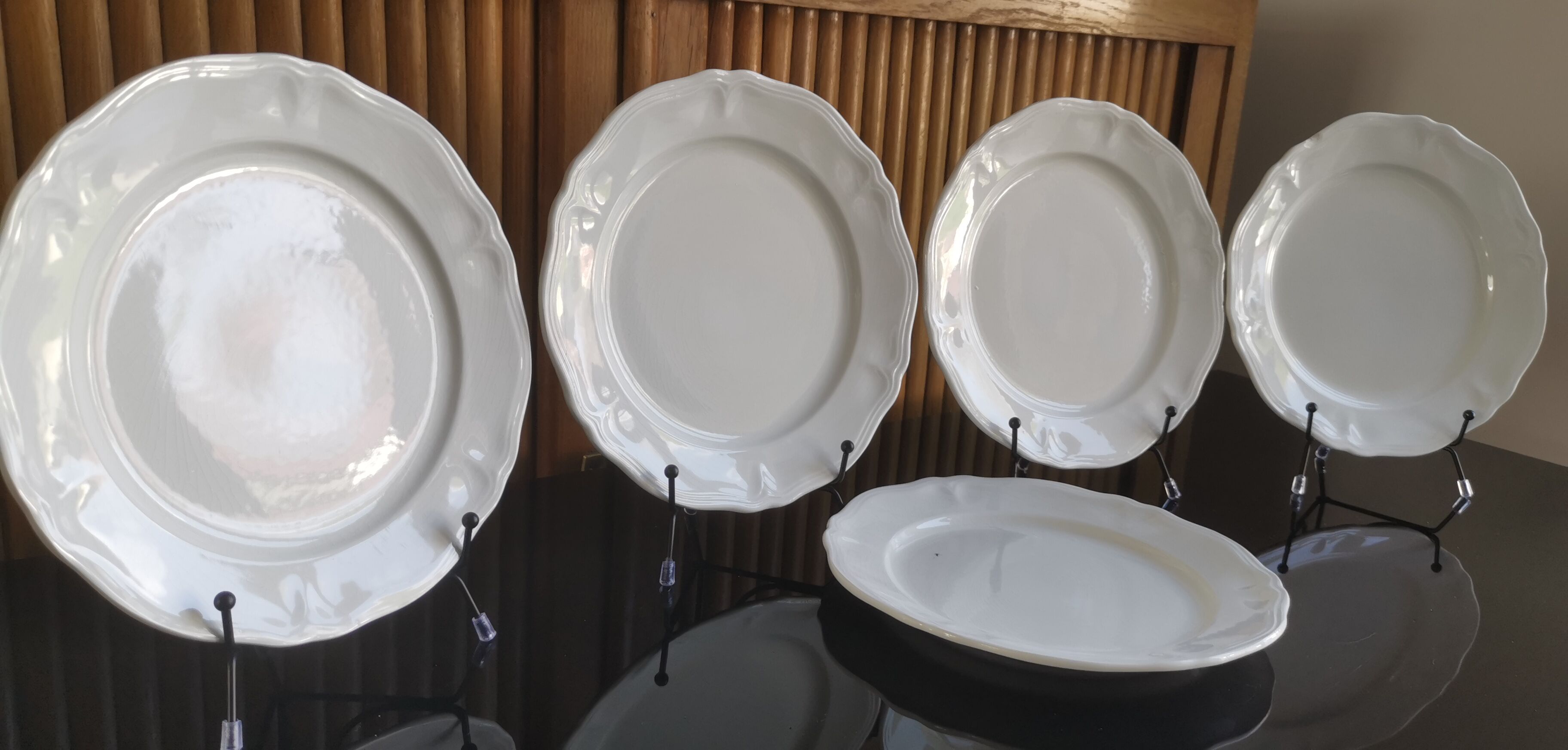 5 Dessert plates 22cm Sarreguemines France