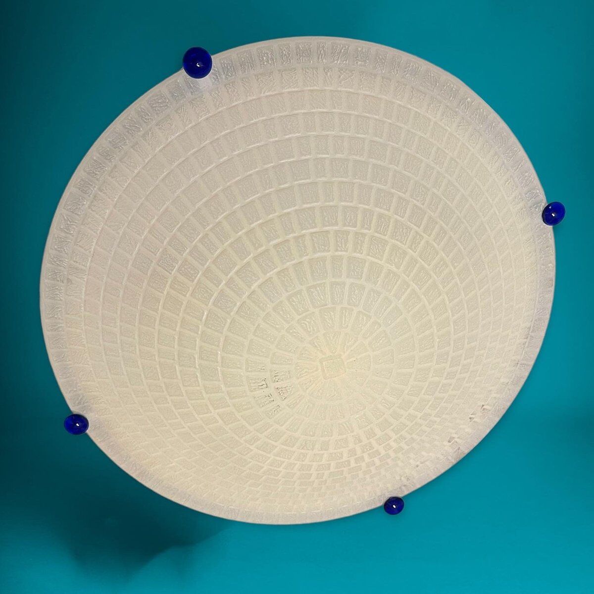 Large Murano Glass Flushmount Ceiling Light, 1980s