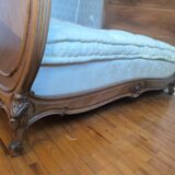 140cm Art Deco/Regency double bed in walnut