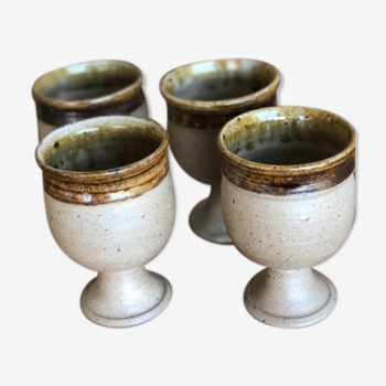 Set of 4 sandstone mugs