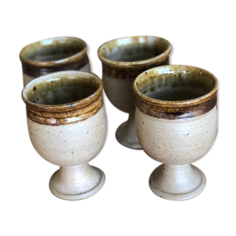 Set of 4 sandstone mugs