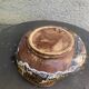 Flamed glazed ceramic bowl, original shape, vintage