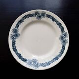 Antique dessert plate, Longchamp ironstone, Denise model.