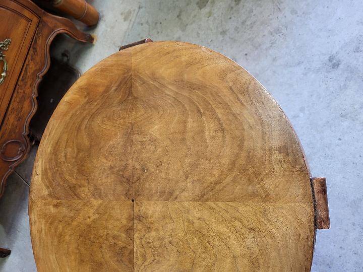 Table basse sellette gueridon art deco 1930 en noyer