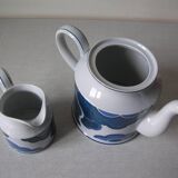 Villeroy et Boch pot à lait et théière cafetière décor Blue Cloud en porcelaine