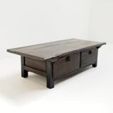 18th century coffee table made from a banker or merchant’s table
