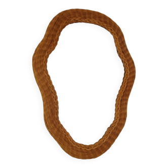 Vintage rattan mirror