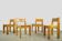 🟡 Vintage pine brutalist dining table chairs, Ate van APELDOORN, 1970s