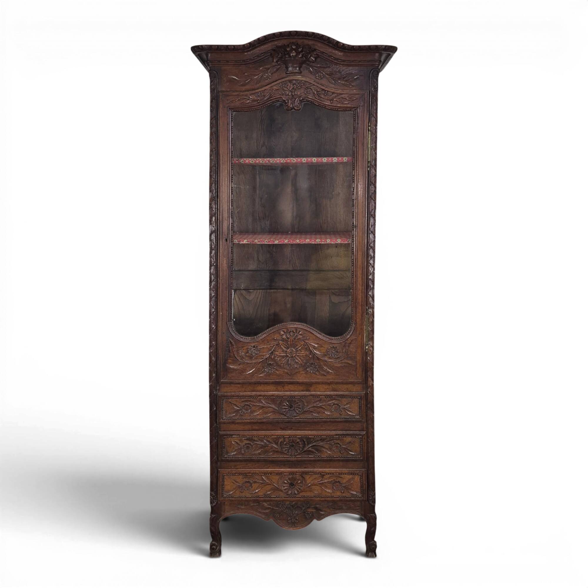 Vitrine commode bonnetière normande du XIXème