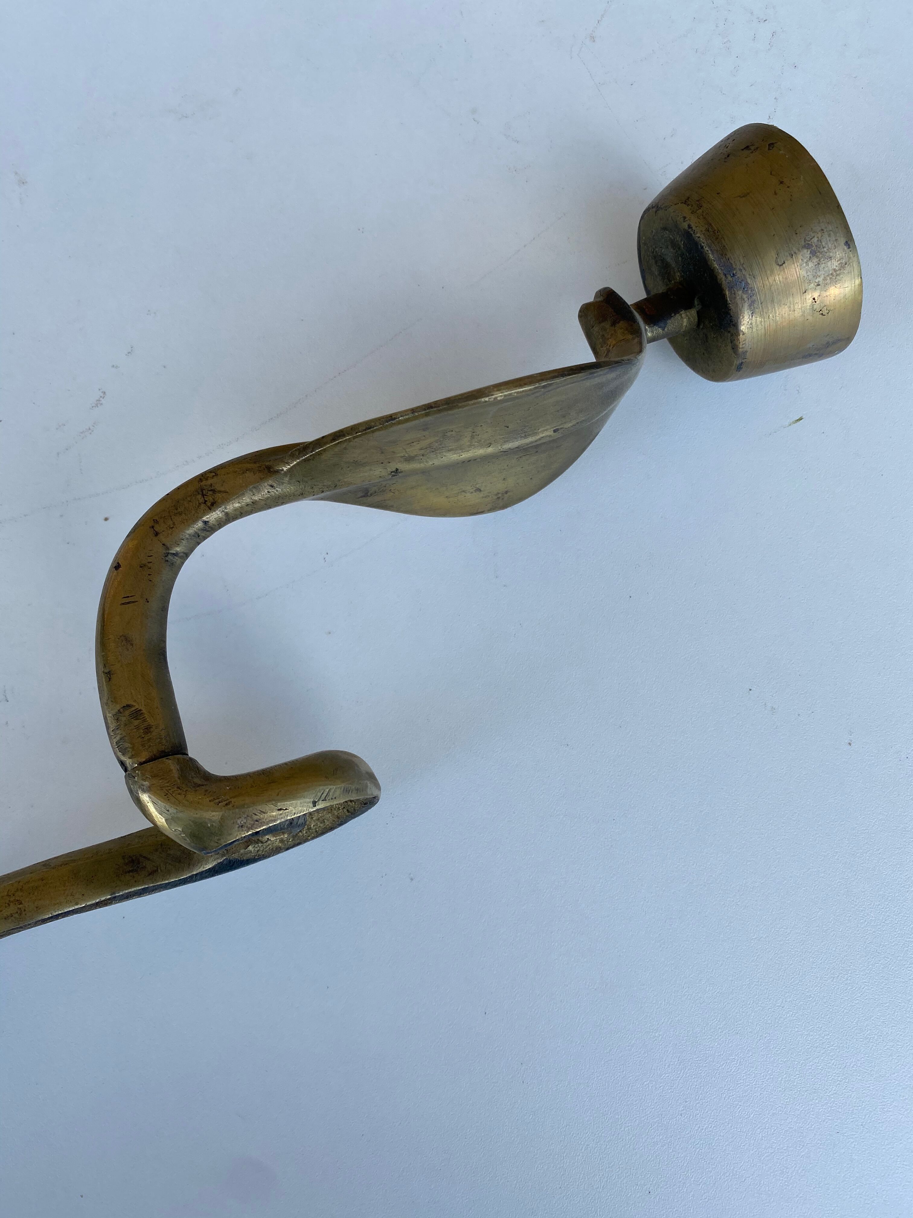 1970 Snake Bronze Candlestick