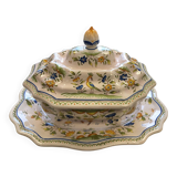 Tureen and its oval platter in moustiers - perfect condition
