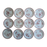 12 assiettes à dessert Sarreguemines Fontanges
