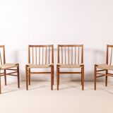 4x J80 Dining Chair by Jørgen Bækmark in Oak, 1967 FDB Møbler, Denmark