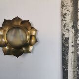 Brass flower ceiling or wall light
