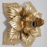 Golden flower wall lamp