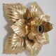 Applique fleur dorée