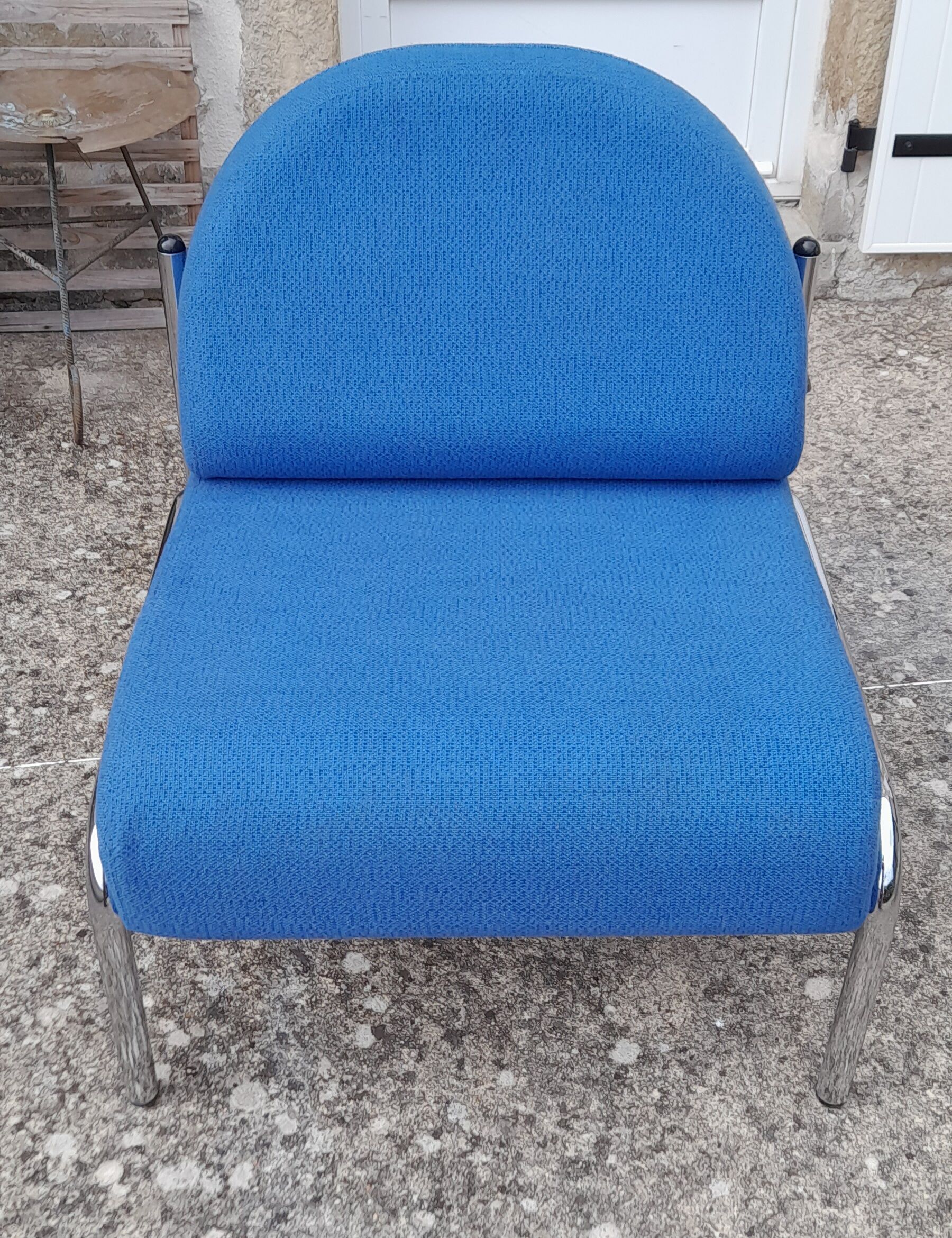 Fauteuil bleu 70s