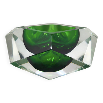 1960s Astonishing Green Ashtray or Vide Poche By Flavio Poli for Seguso