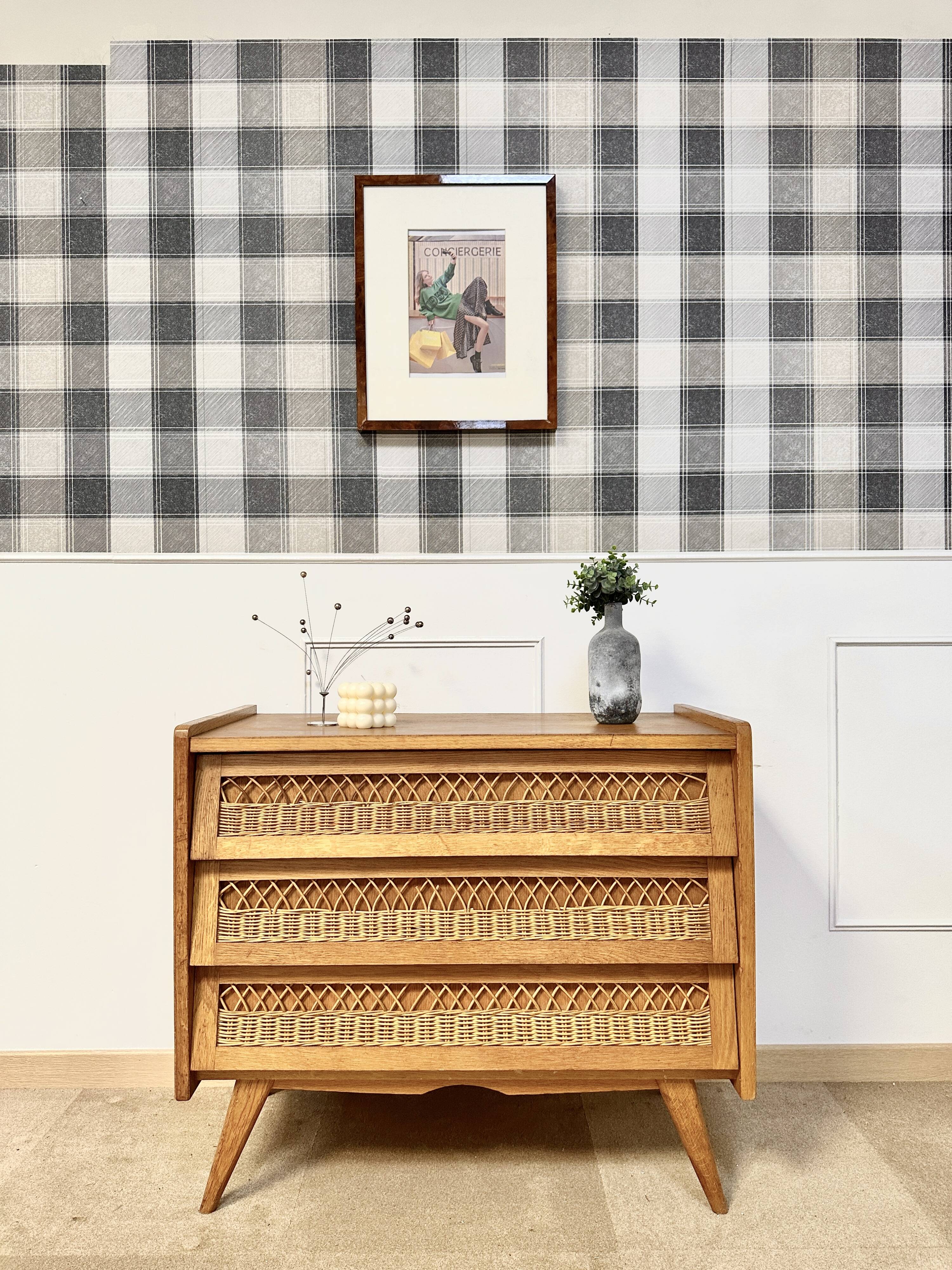 Rattan chest of drawers feet compass