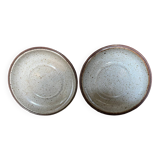 Set of 2 dessert plates signed Austruy