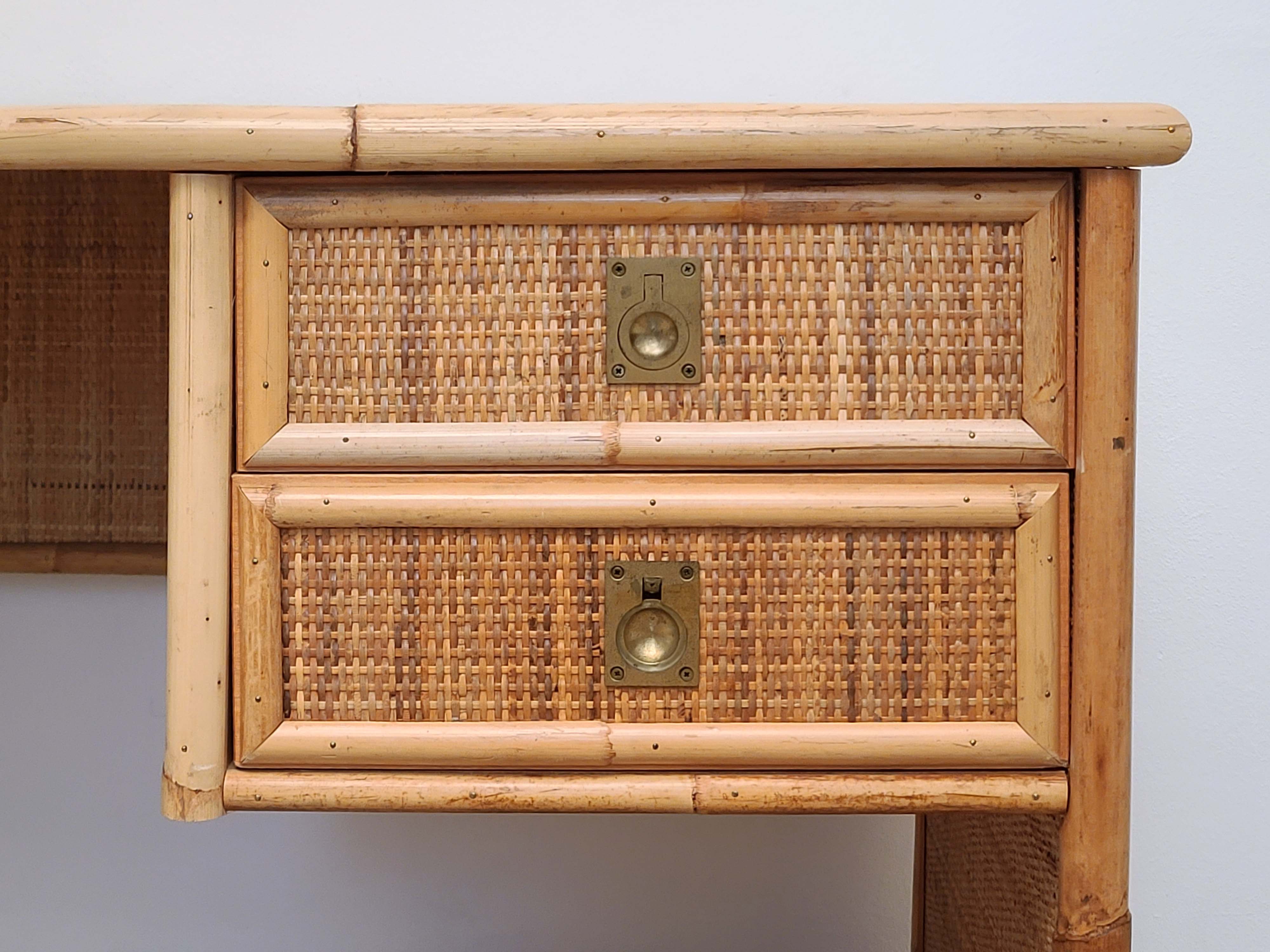 Bamboo and Rattan Desk by Dal Vera