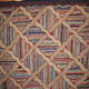 Old american carpet hooked handmade 88cm x 252cm 1880s