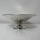 Fruit bowl centerpiece silver metal cabochon