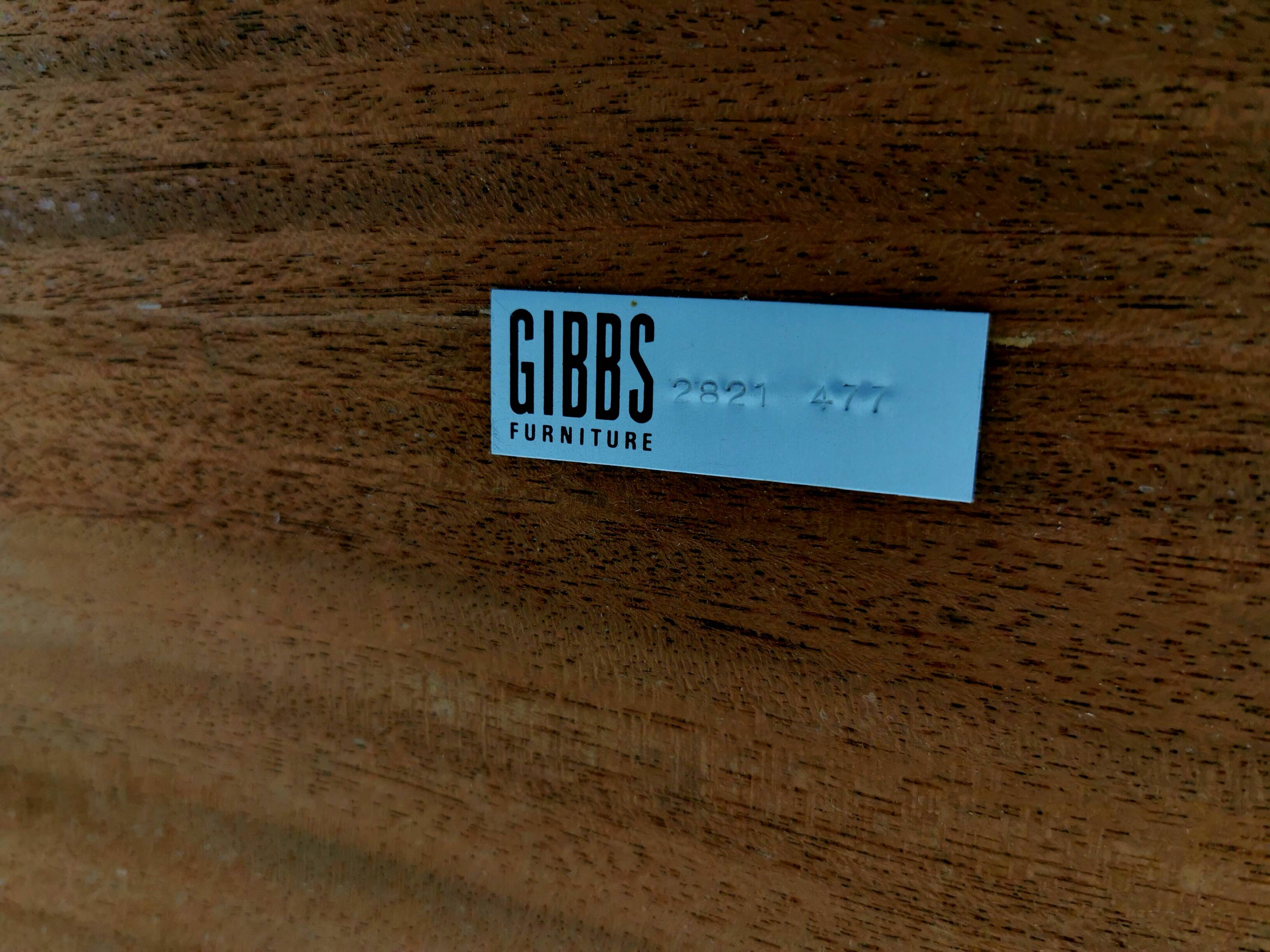 Gibbs teak record sideboard on hairpin legs mid century