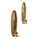 Vintage Swedish Oval Brass Wall Sconces