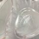Pied de lampe moderniste en cristal incolore  Cristalleries Saint-Louis  vers 1970