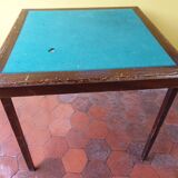 Folding vintage game table bridge table