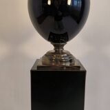 Very beautiful large 1970's egg lamp Le Dauphin in Murano glass and brass