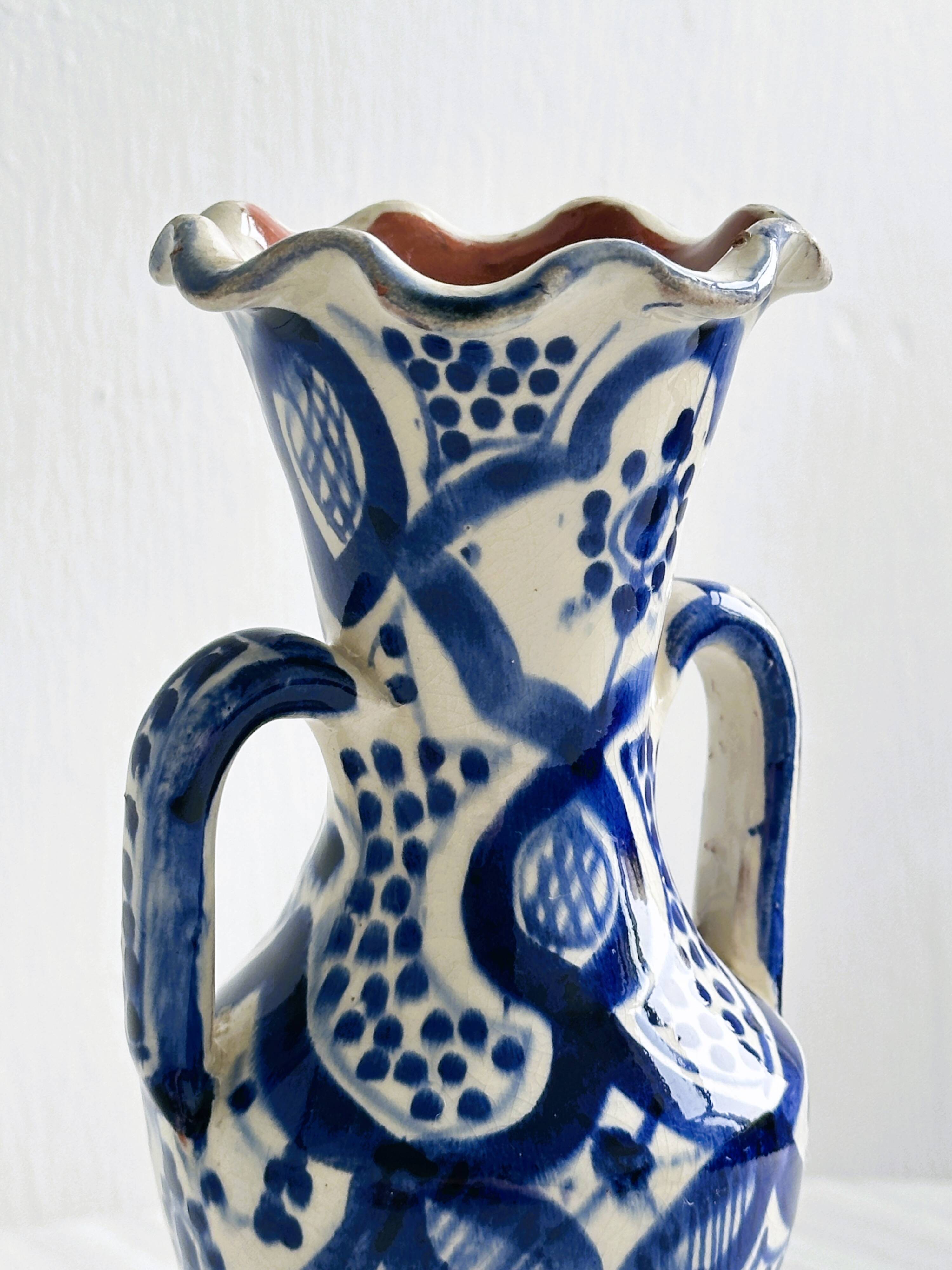 Hand painted North African style vase.