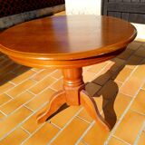Round wooden coffee table