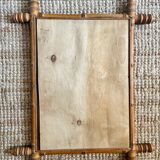 Wood mirror carved bamboo style