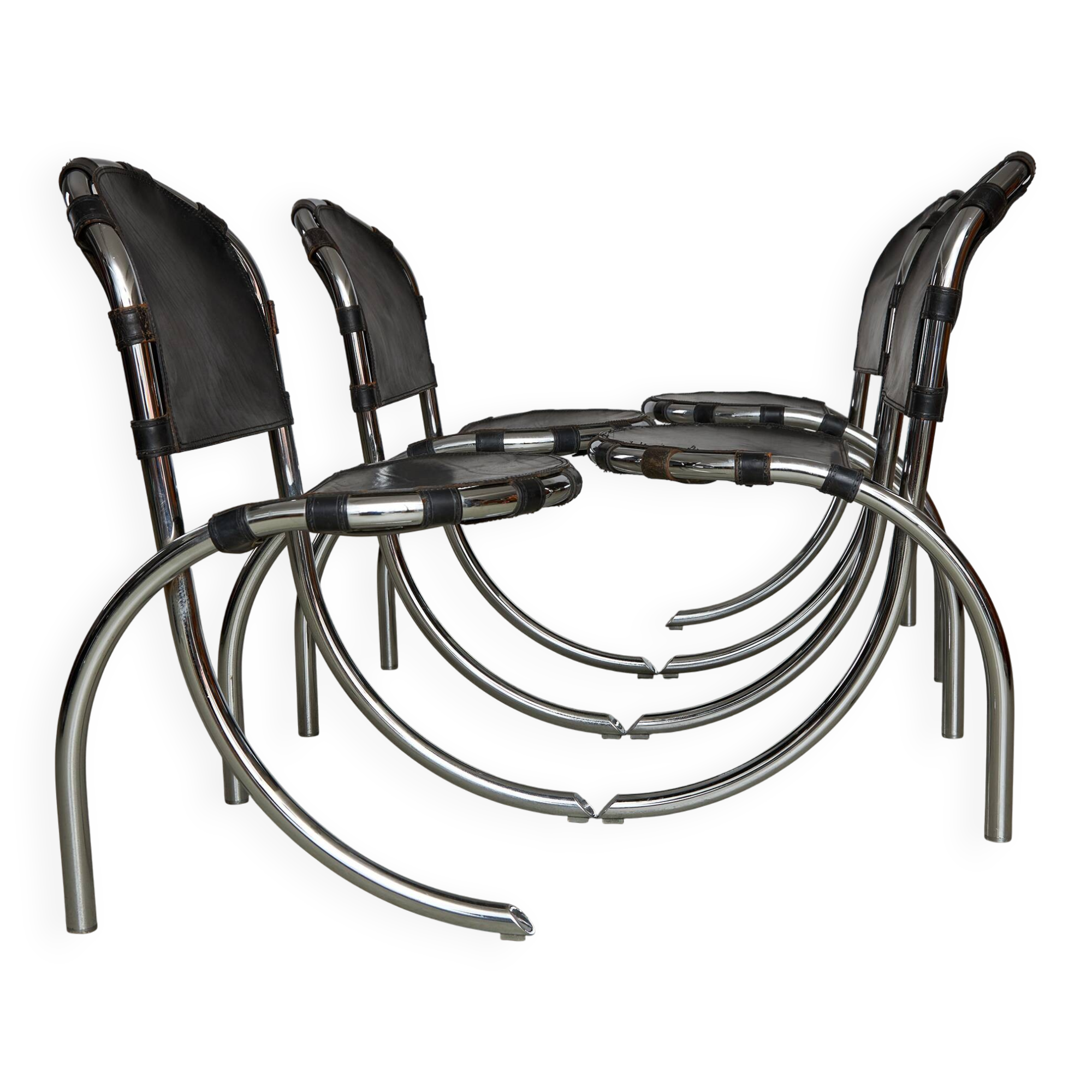 Chaises Medusa par Alberto Bazzani pour Studio Tetrarch, années 1970