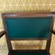 Fauteuil bridge vert années 50