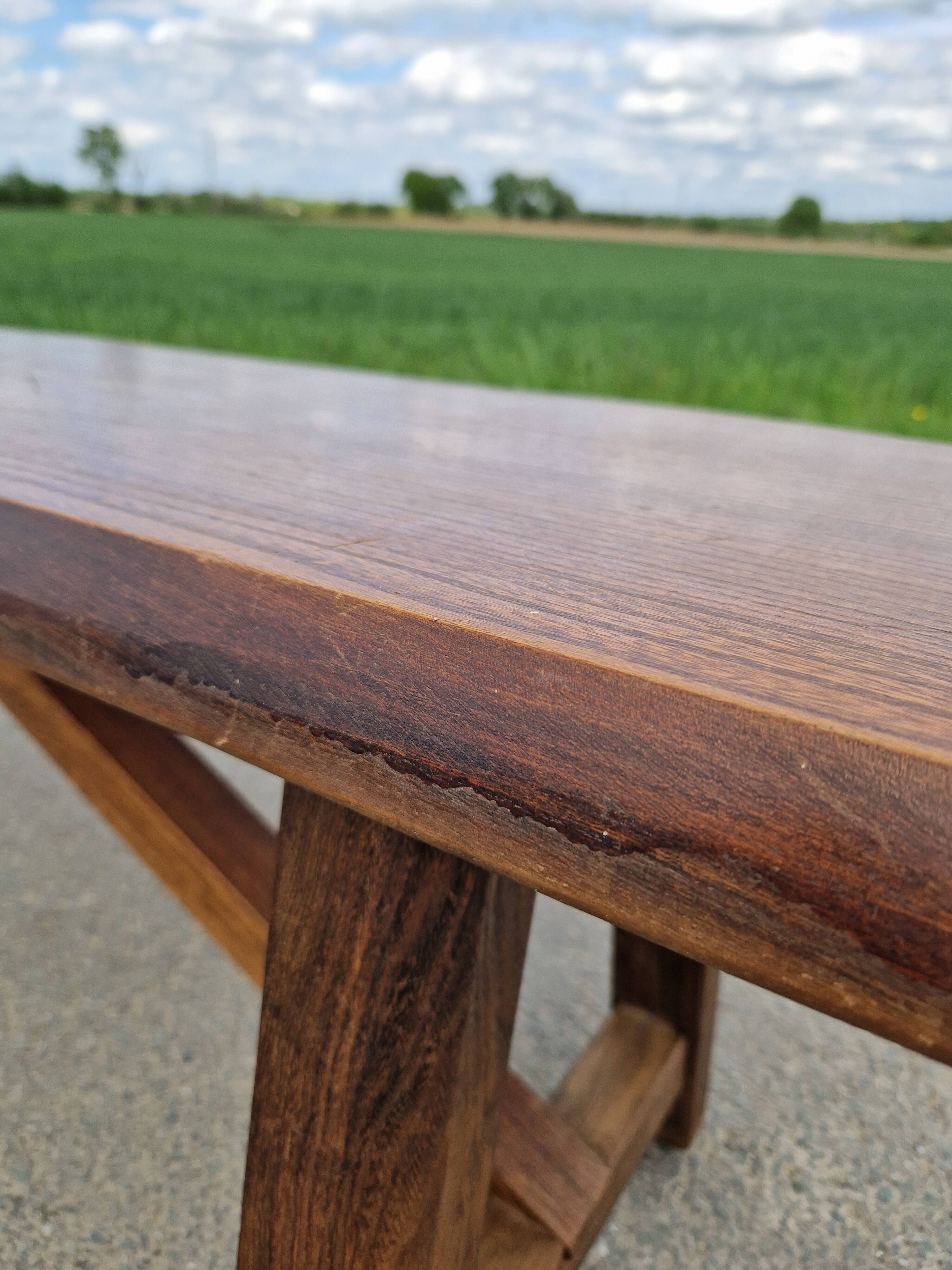 Lot de 2 bancs en orme massif par Aranjou