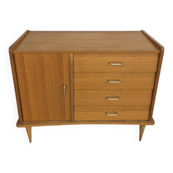 Enfilade bahut commode vintage 1950s chêne