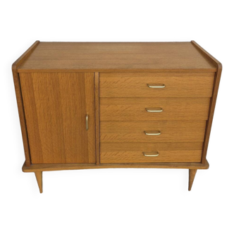 Vintage 1950s oak sideboard chest of drawers