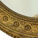 Large Oval Classic Mirror Gold Leaf Baroque Style Flowers 85cm