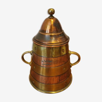 Copper and brass pot Jean Paul Thévenot