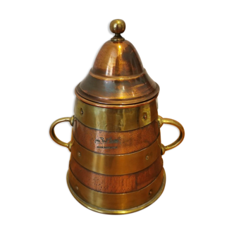 Copper and brass pot Jean Paul Thévenot