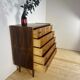 Commode danoise en palissandre des années 60 – 5 tiroirs