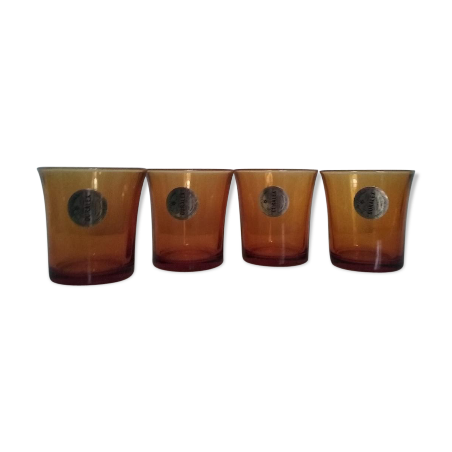 Duralex vintage amber glass cups.
