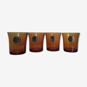 Duralex vintage amber glass cups.