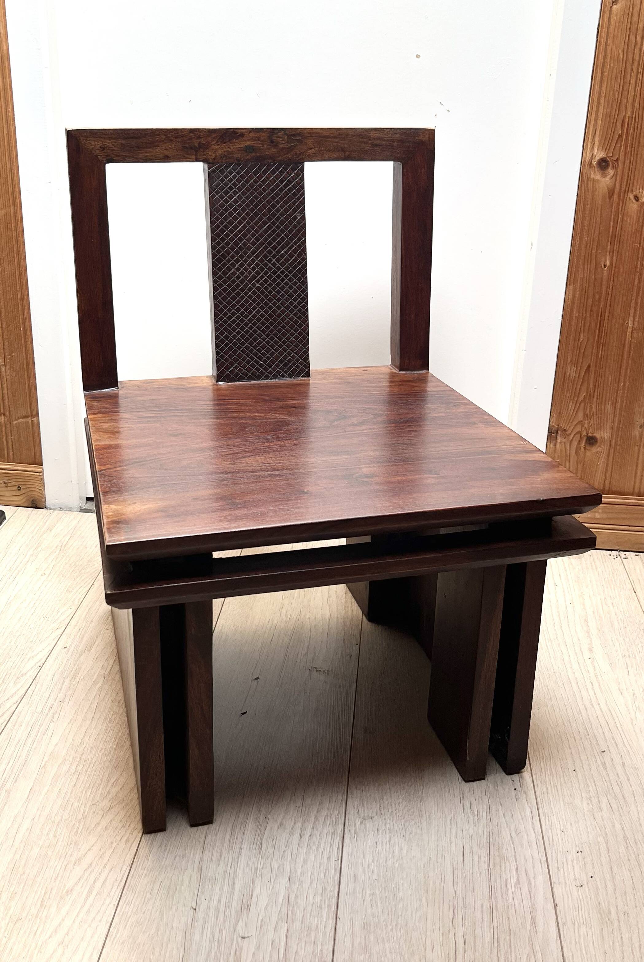 Set of wooden chairs