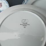 Set of 4 flat plates Digoin Sarreguemines