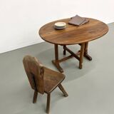 Antique winegrower's table in solid walnut