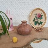 Vase pique fleurs Vallauris en grès vintage